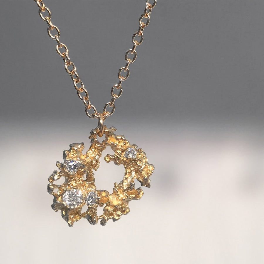 Nebula Necklace - 14ky Gold + Diamonds